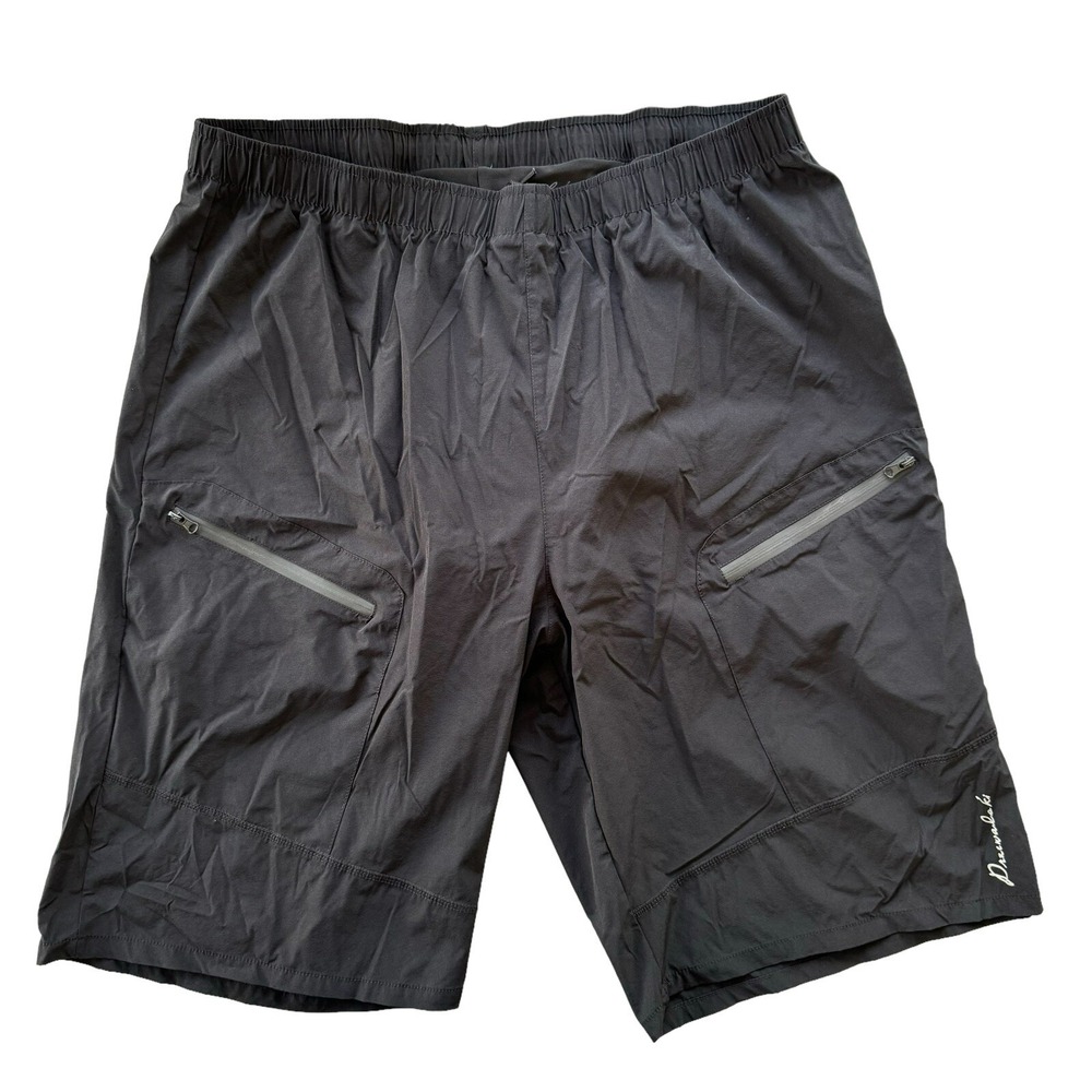Przewalski Large Black‎ Zippered Pockets Men's Padded Cycling Shorts